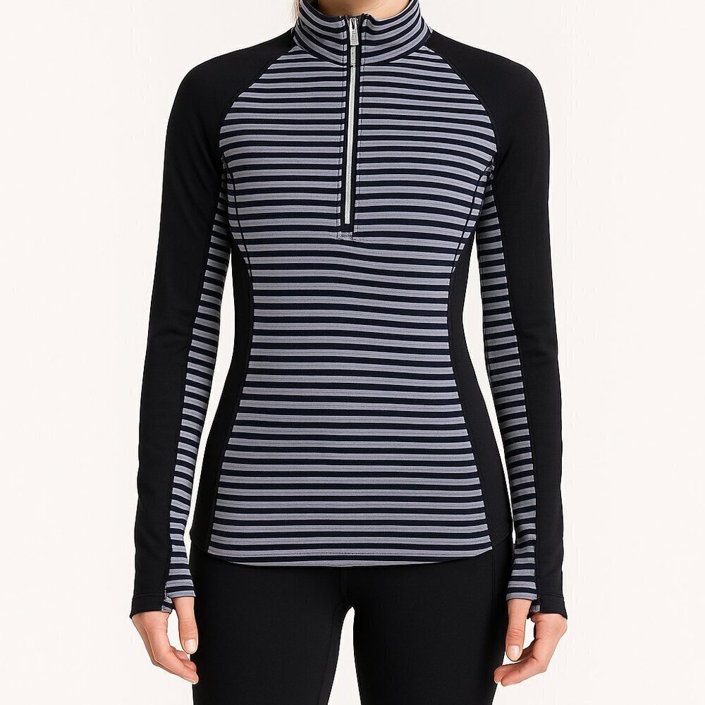 Lululemon U Turn Pullover Reversible Stripe Rulu Polar Haze Black